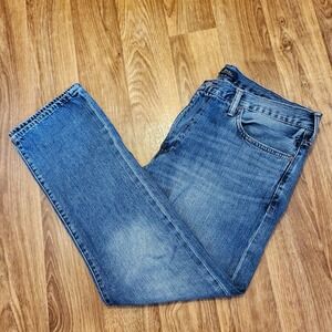 Polo Ralph Lauren Jeans Men 38x30 Blue Denim Varick Slim Straight Medium Wash